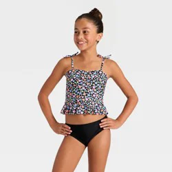 Girls' Floral Washy Ditsy Tankini Set - Cat & Jack™ XS