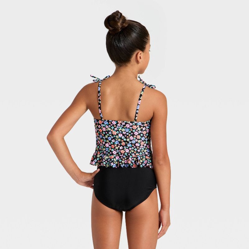 slide 2 of 3, Girls' Floral Washy Ditsy Tankini Set - Cat & Jack™ M, 1 ct