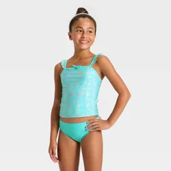 Girls' Foil Seashells Tankini Set - Cat & Jack™ L
