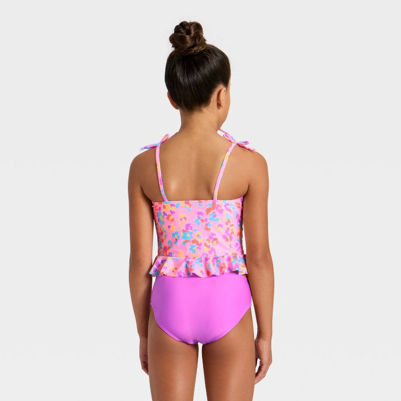 slide 2 of 3, Girls' Abstract Animal Tankini Set - Cat & Jack™ M, 1 ct