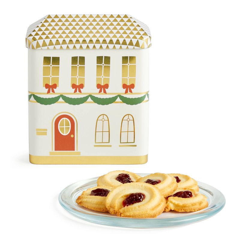 slide 2 of 5, Harry & David House Tin with Strawberry Shortbread Cookies Christmas Gift Set - 3oz, 3 oz