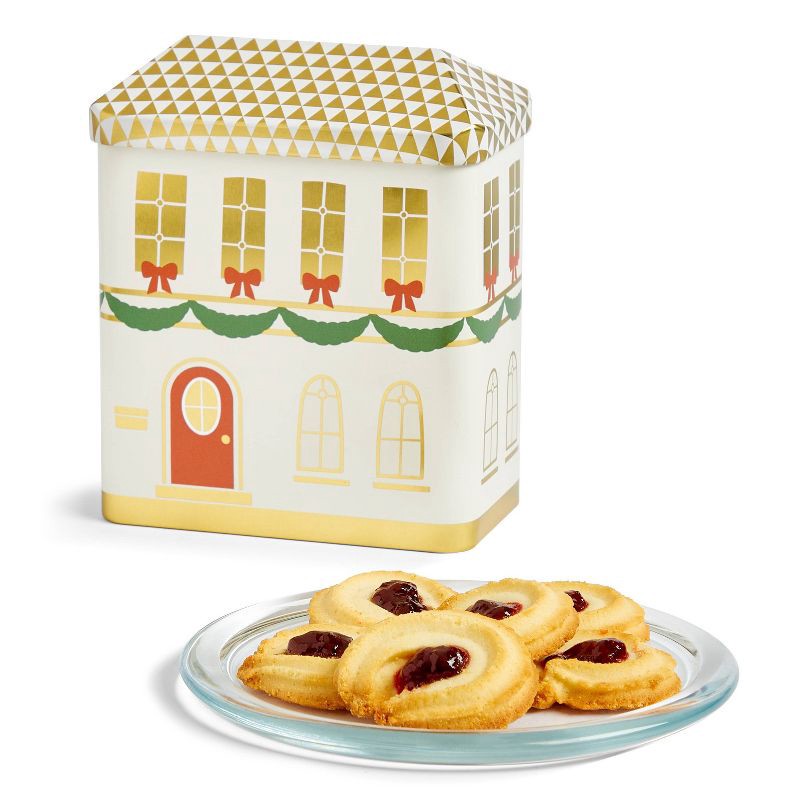 slide 3 of 5, Harry & David House Tin with Strawberry Shortbread Cookies Christmas Gift Set - 3oz, 3 oz