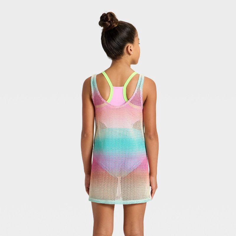 slide 2 of 3, Girls' Sunrise Skies Crochet Swimsuit Cover-Up - Cat & Jack™ S, 1 ct