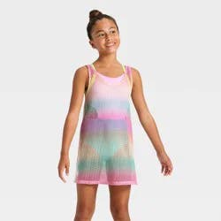 Girls' Sunrise Skies Crochet Swimsuit Cover-Up - Cat & Jack™ S
