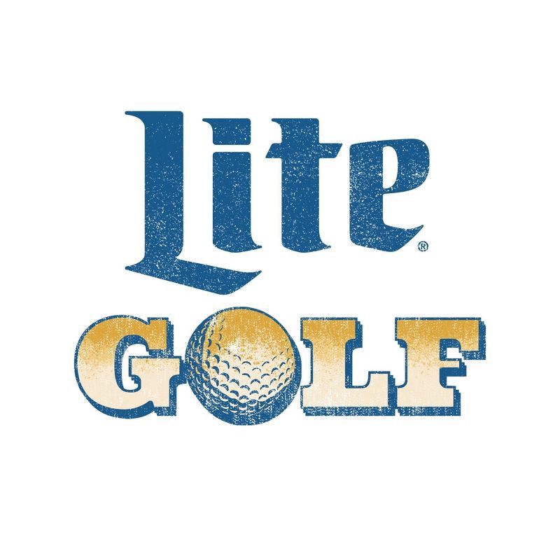 slide 3 of 4, Men's Miller Lite Golf Crewneck Graphic T-Shirt - White XL, 1 ct