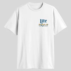 Men's Miller Lite Golf Crewneck Graphic T-Shirt - White XL