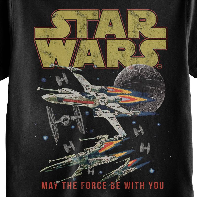 slide 3 of 3, Men's Star Wars May The Force Graphic T-Shirt - Black XL, 1 ct