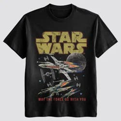 Men's Star Wars May The Force Graphic T-Shirt - Black XL
