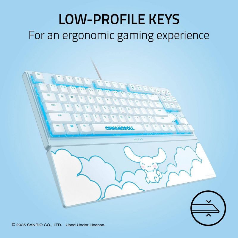 slide 2 of 9, Razer Ornata V3 Tenkeyless Low Profile Gaming Keyboard US Layout - Cinnamoroll Edition, 1 ct