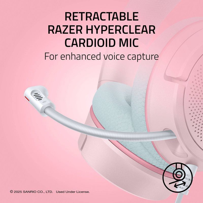 slide 3 of 9, Razer Kraken V4 X Wired Gaming Headset - My Melody Edition, 1 ct