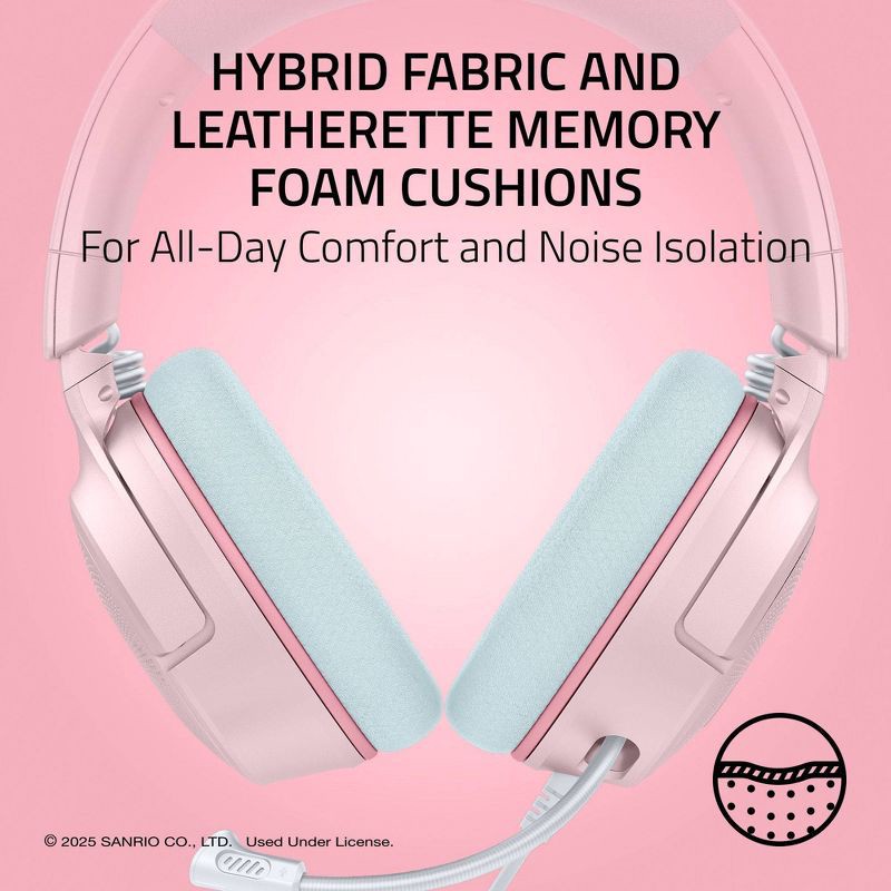 slide 5 of 9, Razer Kraken V4 X Wired Gaming Headset - My Melody Edition, 1 ct