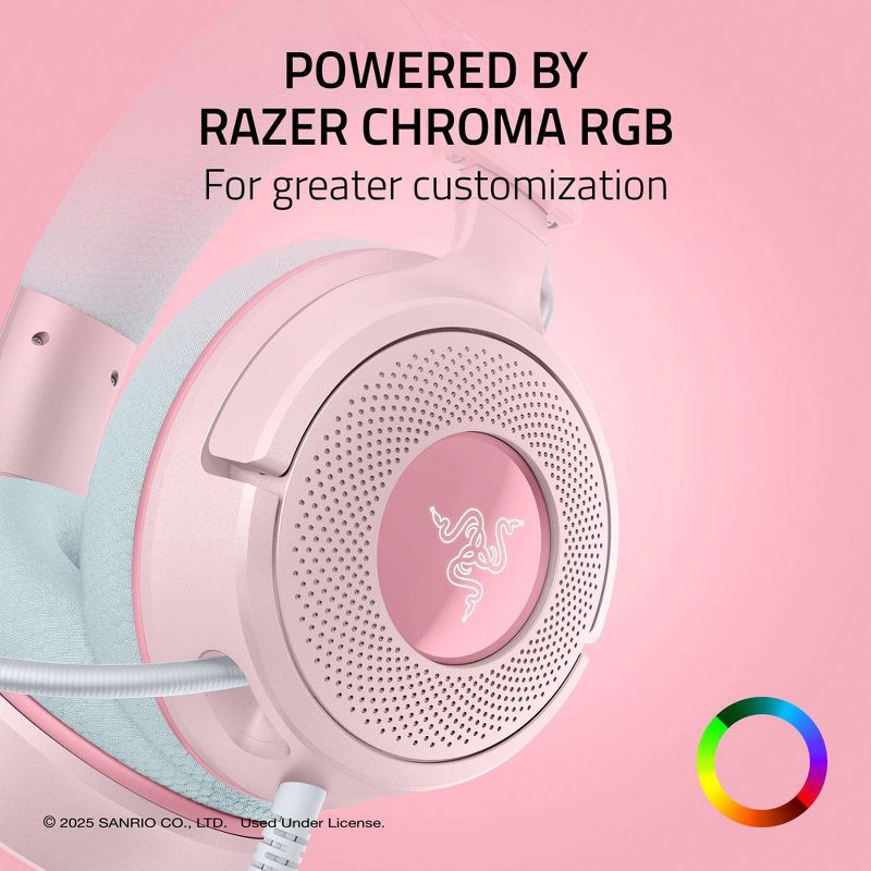 slide 7 of 9, Razer Kraken V4 X Wired Gaming Headset - My Melody Edition, 1 ct