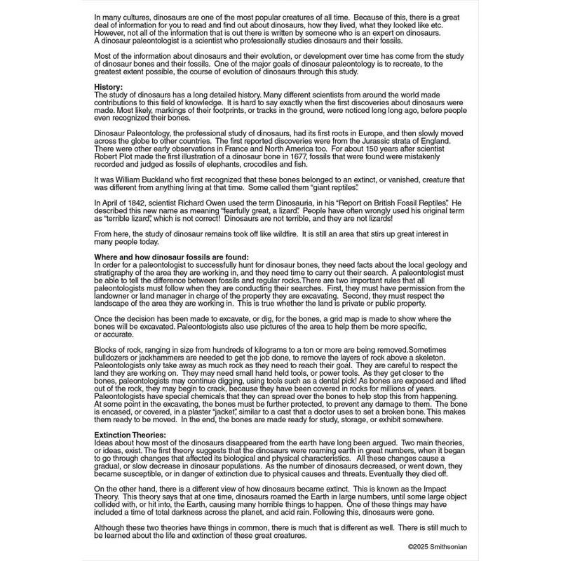 slide 5 of 6, Smithsonian Dinosaur Fossils, 1 ct