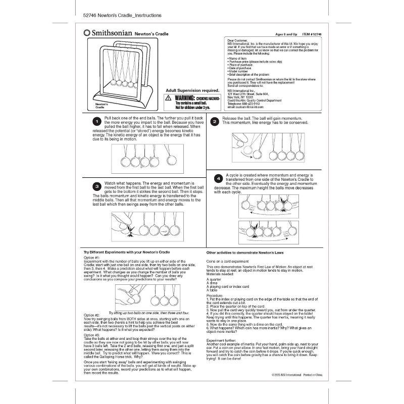 slide 4 of 4, Smithsonian Newtons Cradle Value Kit, 1 ct