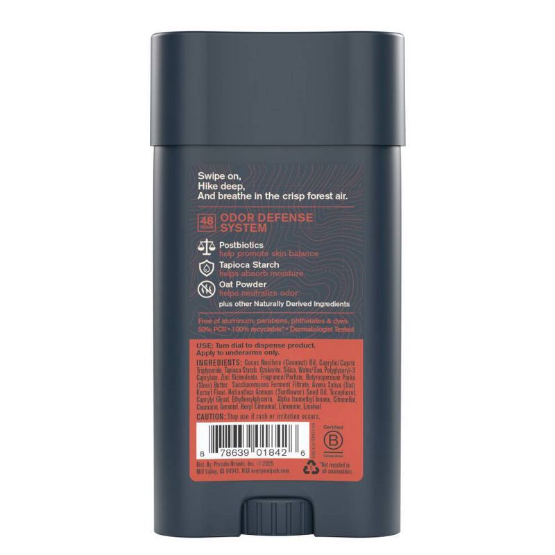 slide 6 of 7, Every Man Jack 48-Hour Odor Defense Deodorant - Aluminum-Free - Redwood Forest - 2.6oz, 2.6 oz