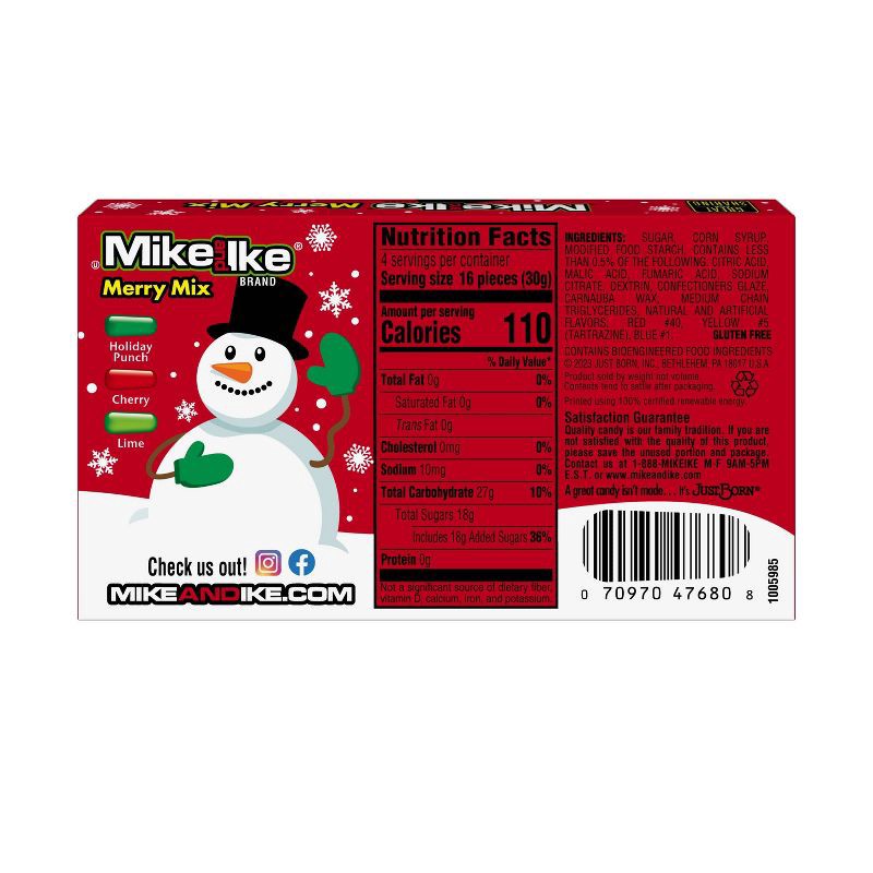 slide 2 of 4, Mike and Ike Merry Mix Theater Box Christmas Candies - 4.25oz, 4.25 oz