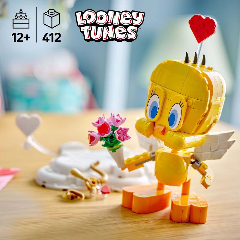 slide 2 of 6, LEGO Looney Tunes Sweetheart Tweety Bird Building Toy, Valentine's Day Craft & Décor, 40824, 1 ct