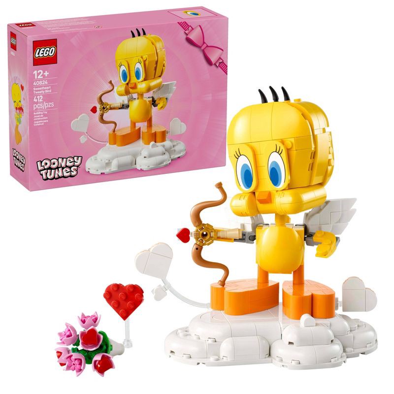 slide 1 of 6, LEGO Looney Tunes Sweetheart Tweety Bird Building Toy, Valentine's Day Craft & Décor, 40824, 1 ct