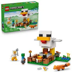 LEGO Minecraft Chicken Farm Building Toy, Easter Basket Gifts for Kids, 21585