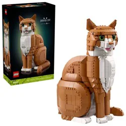 LEGO Ideas Orange Cat Building Set for Adults - Mother's Day Gift - 21376