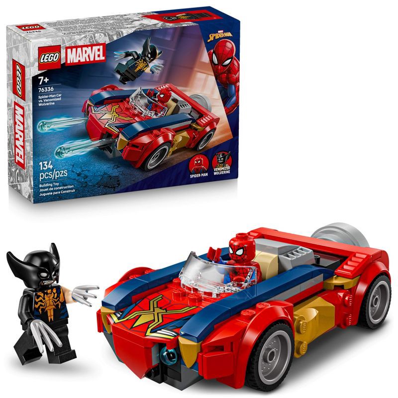 slide 1 of 6, LEGO Marvel Spider-Man Car vs. Venomized Wolverine 76336, 1 ct