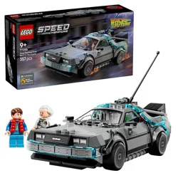 LEGO Speed Champions Time Machine from Back to the Future Building Toy, Easter Basket Gifts for Kids, 77256