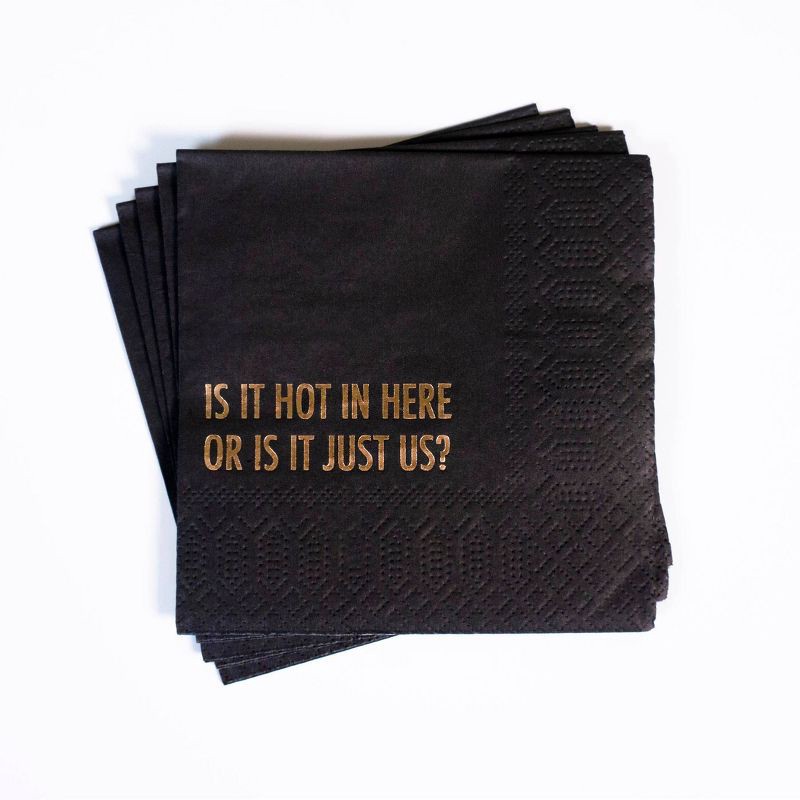 slide 2 of 3, Pretty Alright Goods 20ct 'Is It Hot in Here Or Is It Just Us' Cocktail Napkins, 20 ct