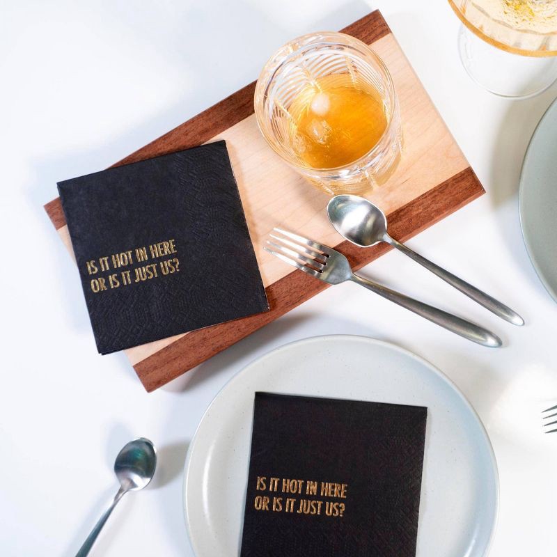 slide 3 of 3, Pretty Alright Goods 20ct 'Is It Hot in Here Or Is It Just Us' Cocktail Napkins, 20 ct