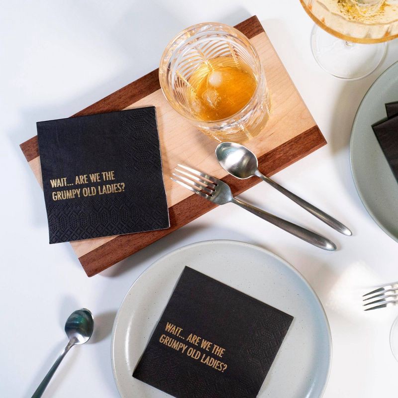 slide 3 of 3, Pretty Alright Goods 20ct 'Wait… Are We The Grumpy Old Ladies?' Cocktail Napkins, 20 ct