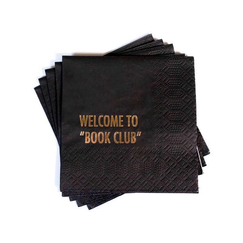slide 2 of 3, Pretty Alright Goods 20ct 'Welcome to Book Club' Cocktail Napkins, 20 ct