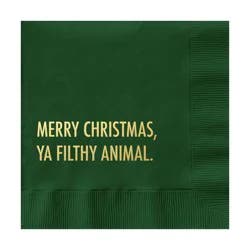 Pretty Alright Goods 20ct 'Merry Christmas, Ya Filthy Animal' Cocktail Napkins