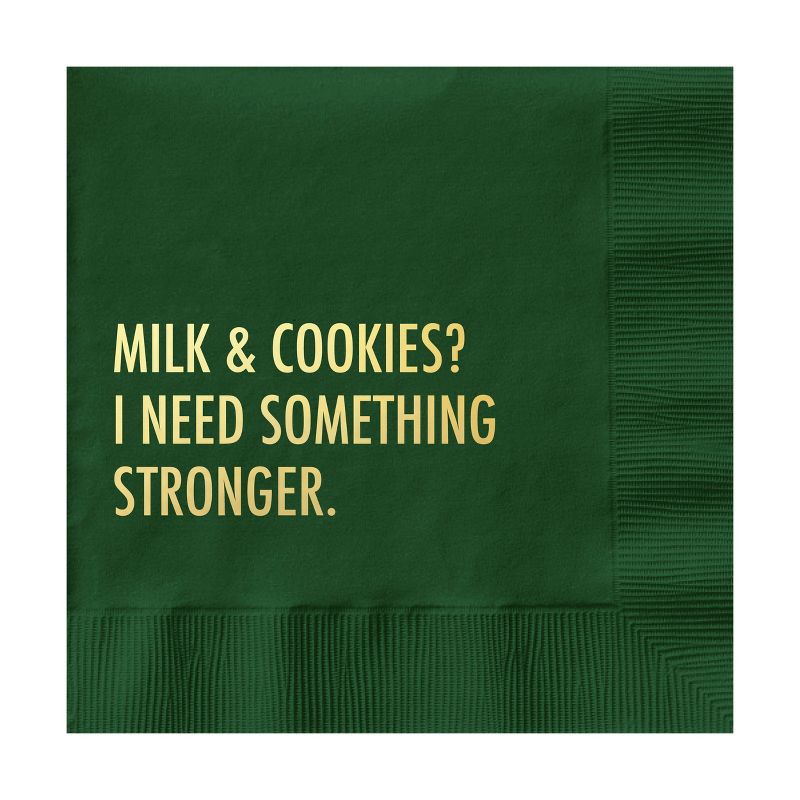 slide 1 of 3, Pretty Alright Goods 20ct 'Milk and Cookies? I Need Something Stronger' Cocktail Napkins, 20 ct