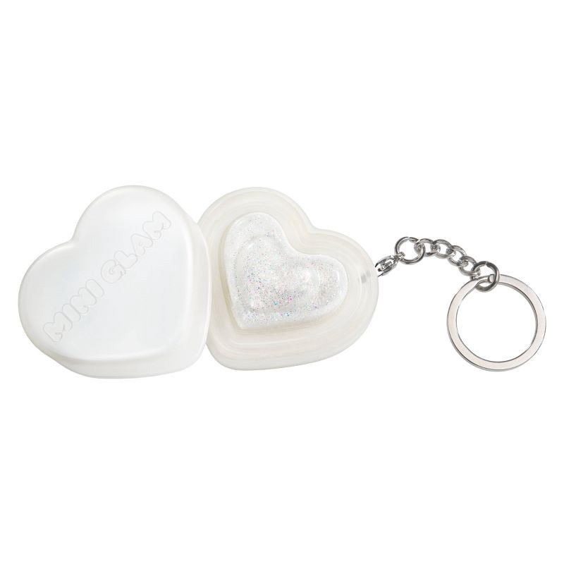 slide 7 of 8, Mini Glam Cosmetics - Heart Glitter Balm White, 1 ct