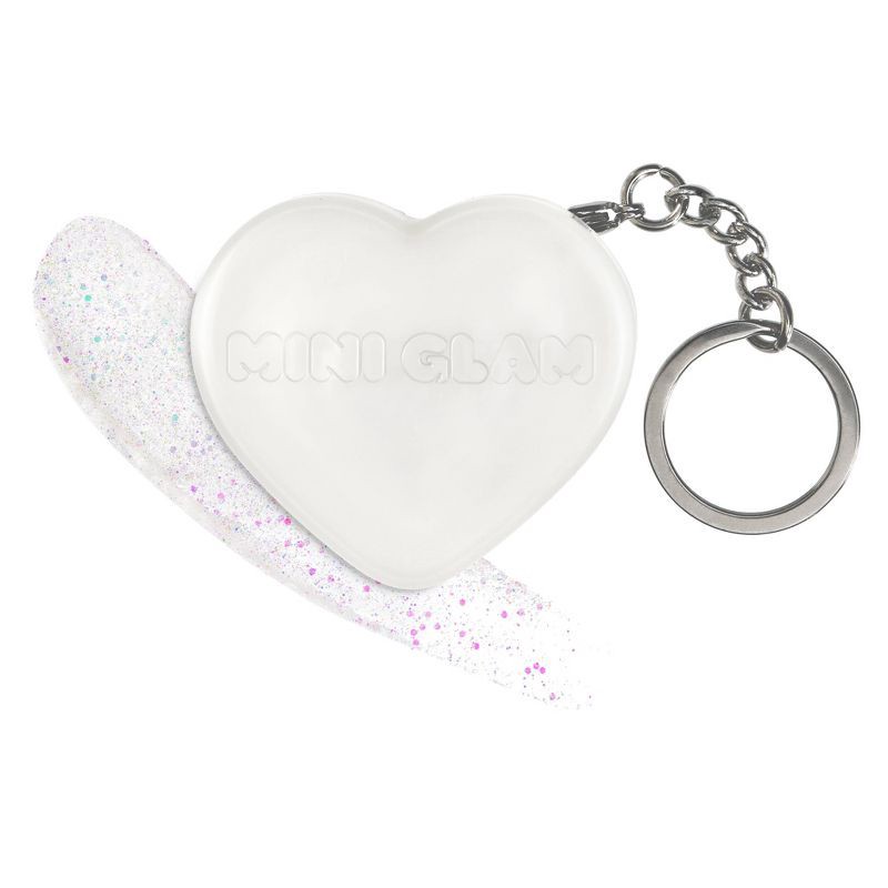 slide 8 of 8, Mini Glam Cosmetics - Heart Glitter Balm White, 1 ct