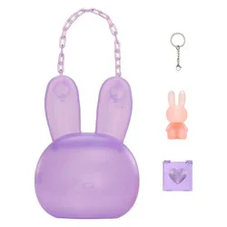 Mini Glam Purse with Cosmetic Bunny - Purple
