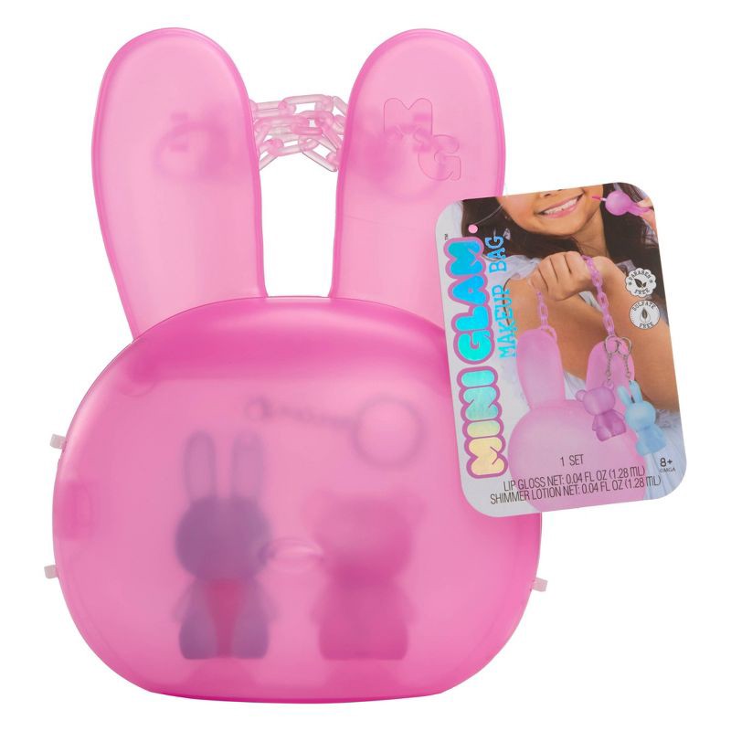 slide 2 of 4, Mini Glam Purse with Cosmetic Bunny - Berry, 1 ct