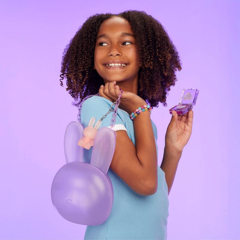 slide 4 of 4, Mini Glam Purse with Cosmetic Bunny - Berry, 1 ct