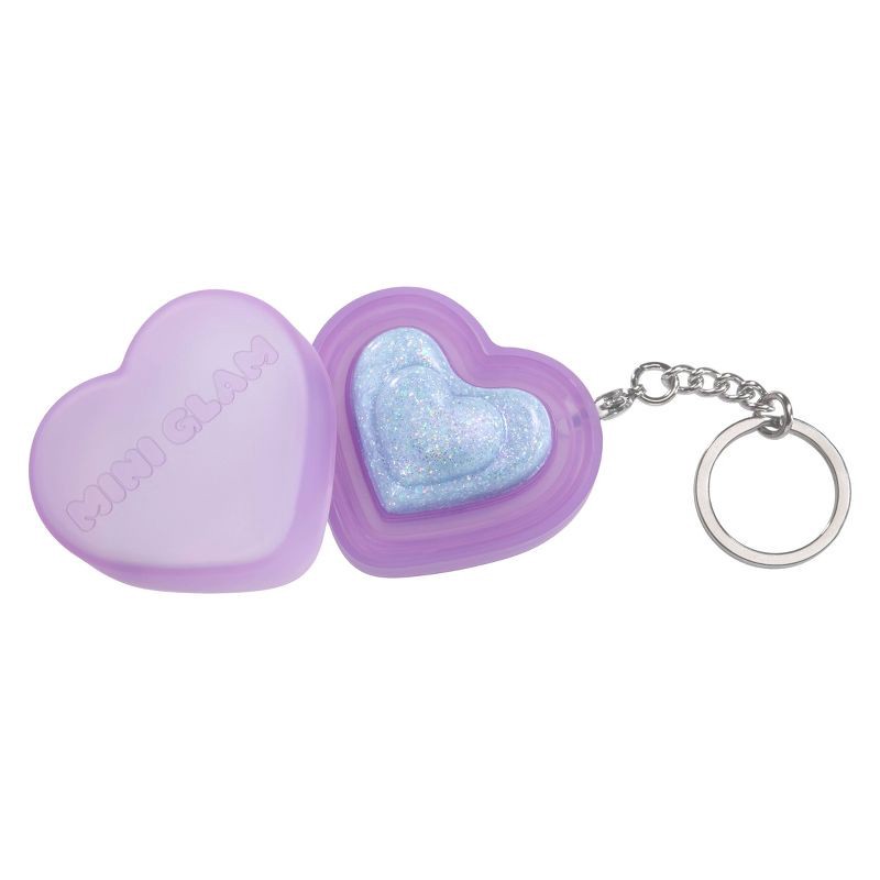 slide 7 of 8, Mini Glam Cosmetics - Heart Glitter Balm Purple, 1 ct