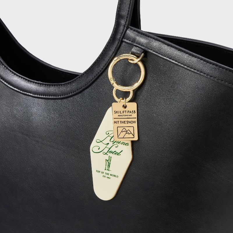 slide 2 of 2, Alpine Hotel Ski Lift Pass Bag Charm - Universal Thread™ White, 1 ct