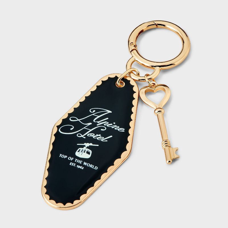 slide 1 of 2, Alpine Hotel Key Bag Charm - Universal Thread™ Black, 1 ct