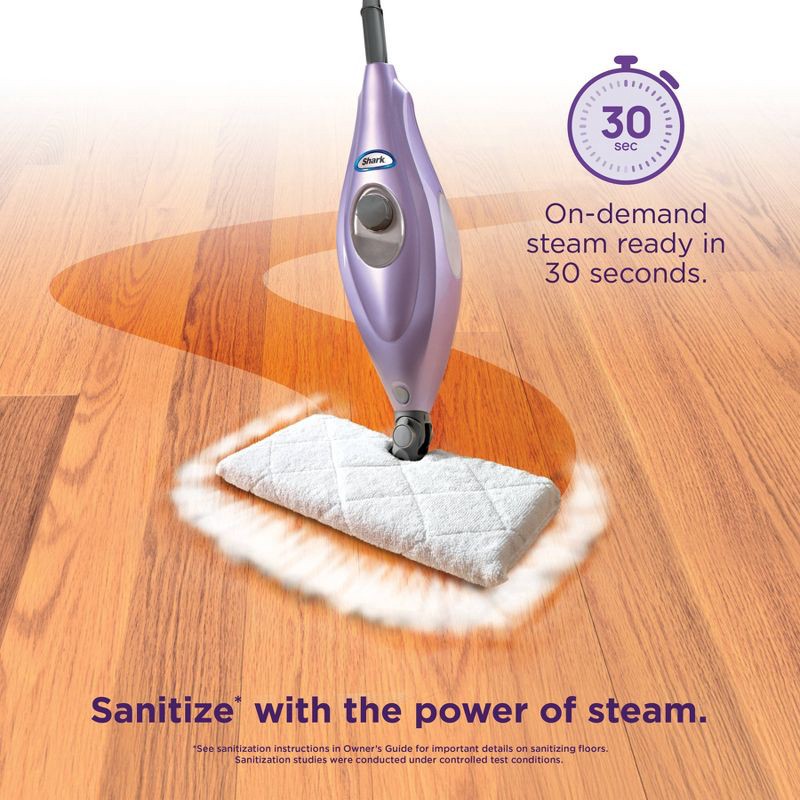slide 3 of 10, Shark Steam Pocket Mop for Sanitizing Sealed Hard Floors, 2 Washable Double-sided Pads, Lightweight - S3501, 1 ct