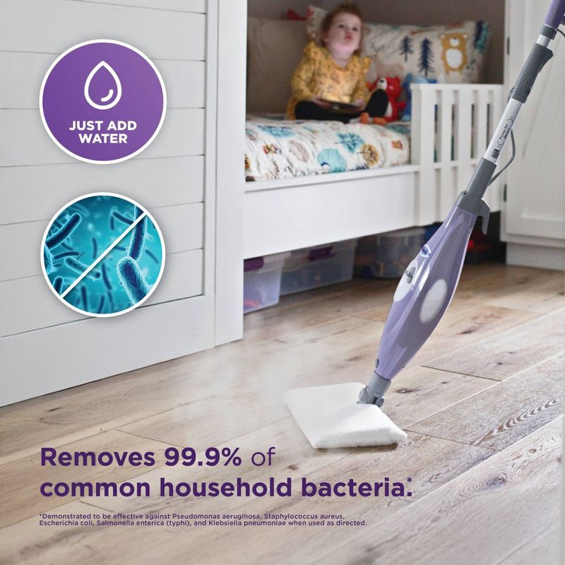 slide 4 of 10, Shark Steam Pocket Mop for Sanitizing Sealed Hard Floors, 2 Washable Double-sided Pads, Lightweight - S3501, 1 ct