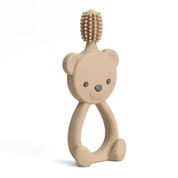 Itzy Ritzy Bitzy Infant Manual Toothbrush Soft - Bear: Silicone Material, 6.5 Inch Length