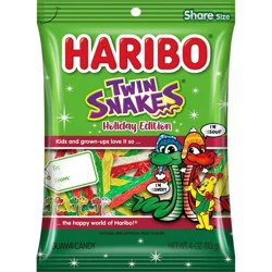 HARIBO Christmas Twin Candy Snakes - 4oz