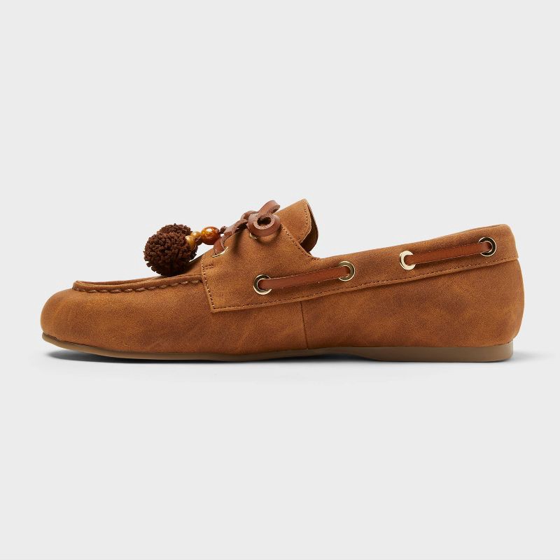 slide 2 of 4, Women's Midge Flats with Memory Foam Insole - Universal Thread™ Chestnut 8.5, 1 ct