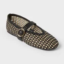 Women's Noemi Flats with Memory Foam Insole - Universal Thread™ Black 7