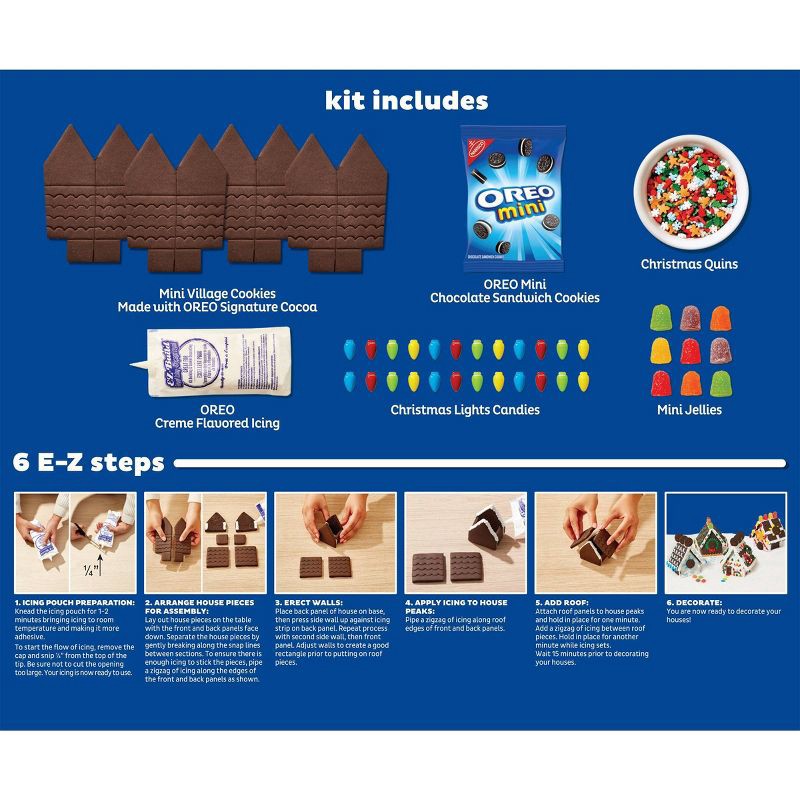slide 3 of 3, Oreo Holiday Medium Christmas Village Baked Good Kits - 22.6oz, 22.6 oz