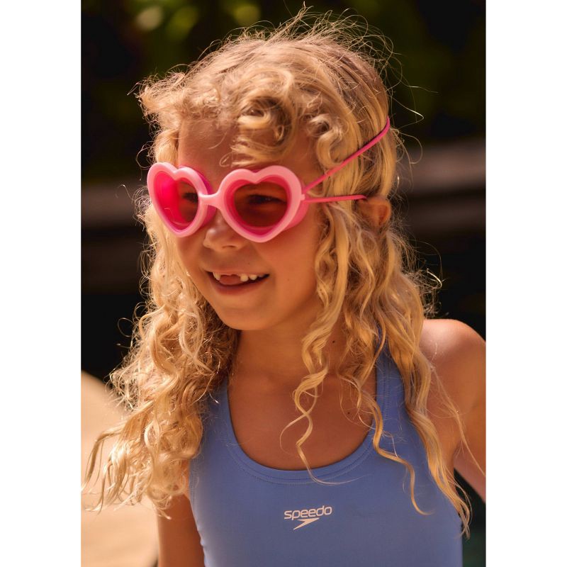 slide 5 of 5, Speedo Kids Sunny Vibes Heart Goggles - Strawberry Crepe/Vermillion, 1 ct