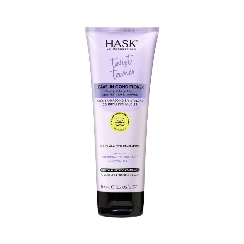 slide 1 of 7, Hask Texture Series Twist Tamer Leave-In Conditioner: For Coily & Curly Hair, 6.7 Oz, Lotion Form, 6.7 oz