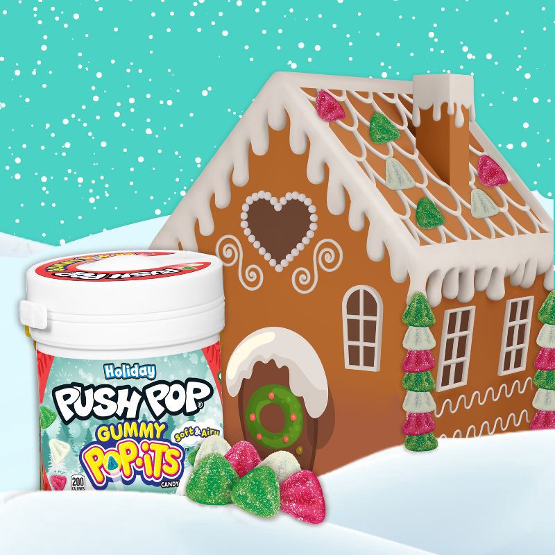 slide 5 of 5, Push Pop Gummy Pop-Its Christmas Candy Stocking Stuffers - 0.266oz, 0.266 oz